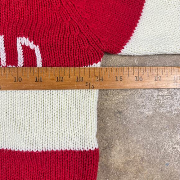 Vintage Spark Plug “The Kid” Red White Striped Knit Collared Sweater Size 7 - Picture 8 of 10